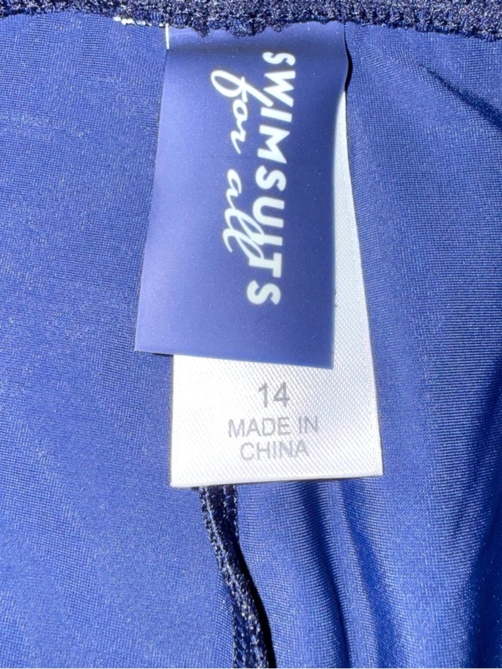 SWIMSUITS FOR ALL – Navy Swim Shorts – 7” Inseam – Size 14 - Picture 4 of 7
